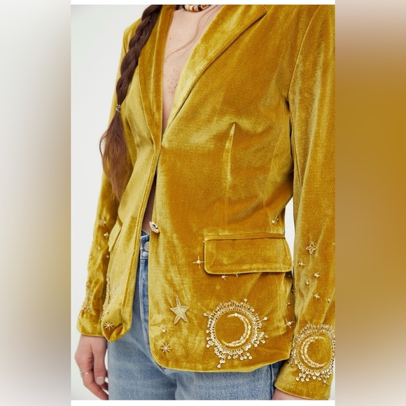 FREE PEOPLE NWT- Celestial Shadow Blazer - Picture 2 of 6